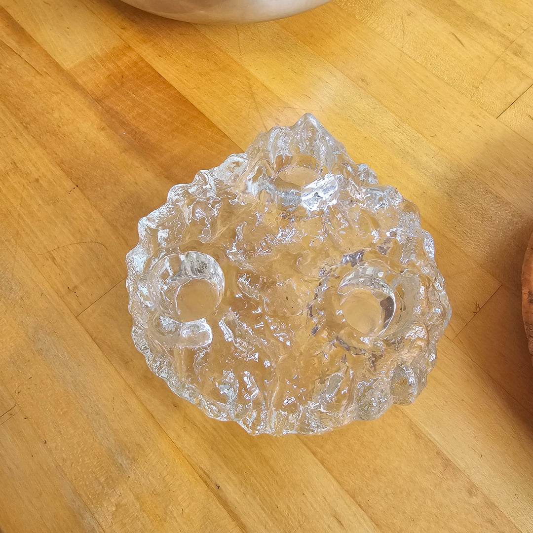 L.E. Smith Iceberg Candle Holder
