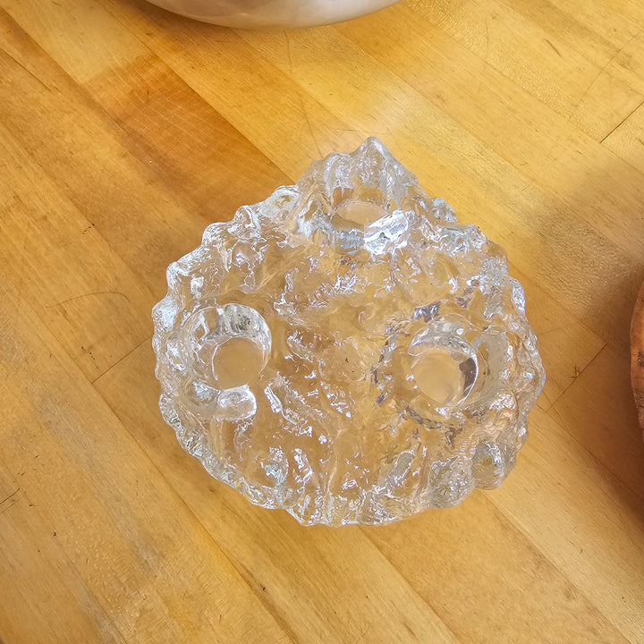 L.E. Smith Iceberg Candle Holder