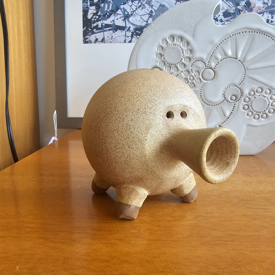 1970's Signed Ceramic Piggy Bank