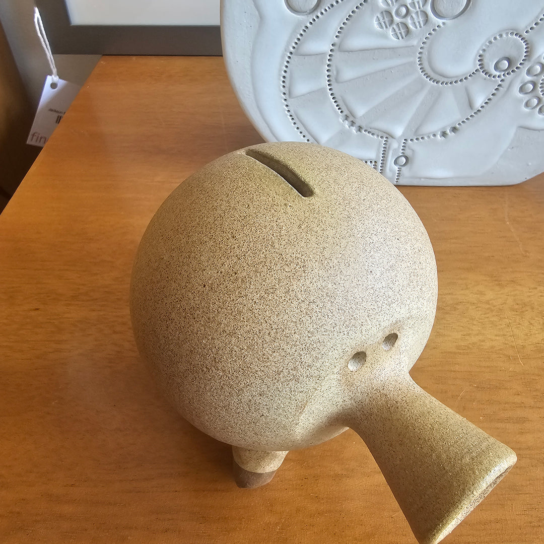 1970's Signed Ceramic Piggy Bank