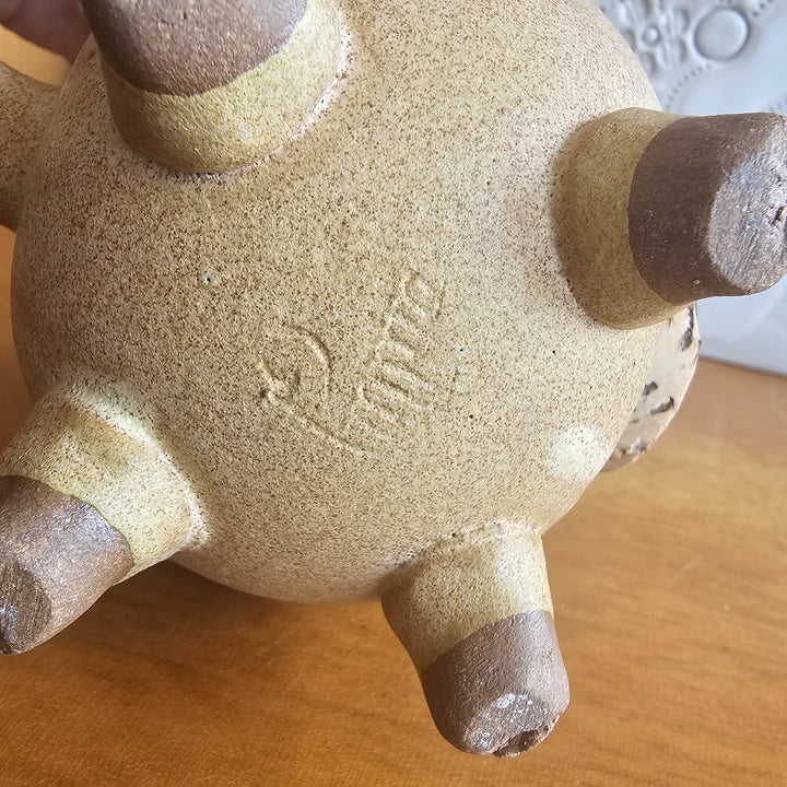 1970's Signed Ceramic Piggy Bank
