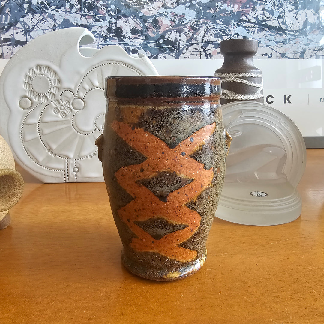 Vintage Signed Studio Pottery Vase