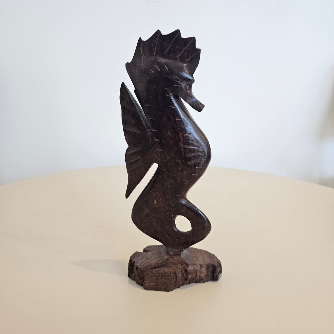 Tall Ironwood Seahorse Sculpture