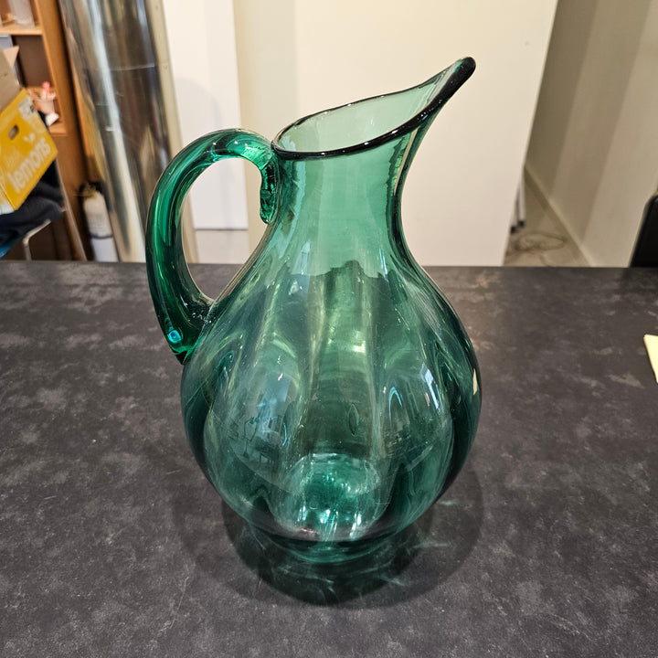 Blenko Winslow Anderson Seamist Optic Ribbed Pitcher
