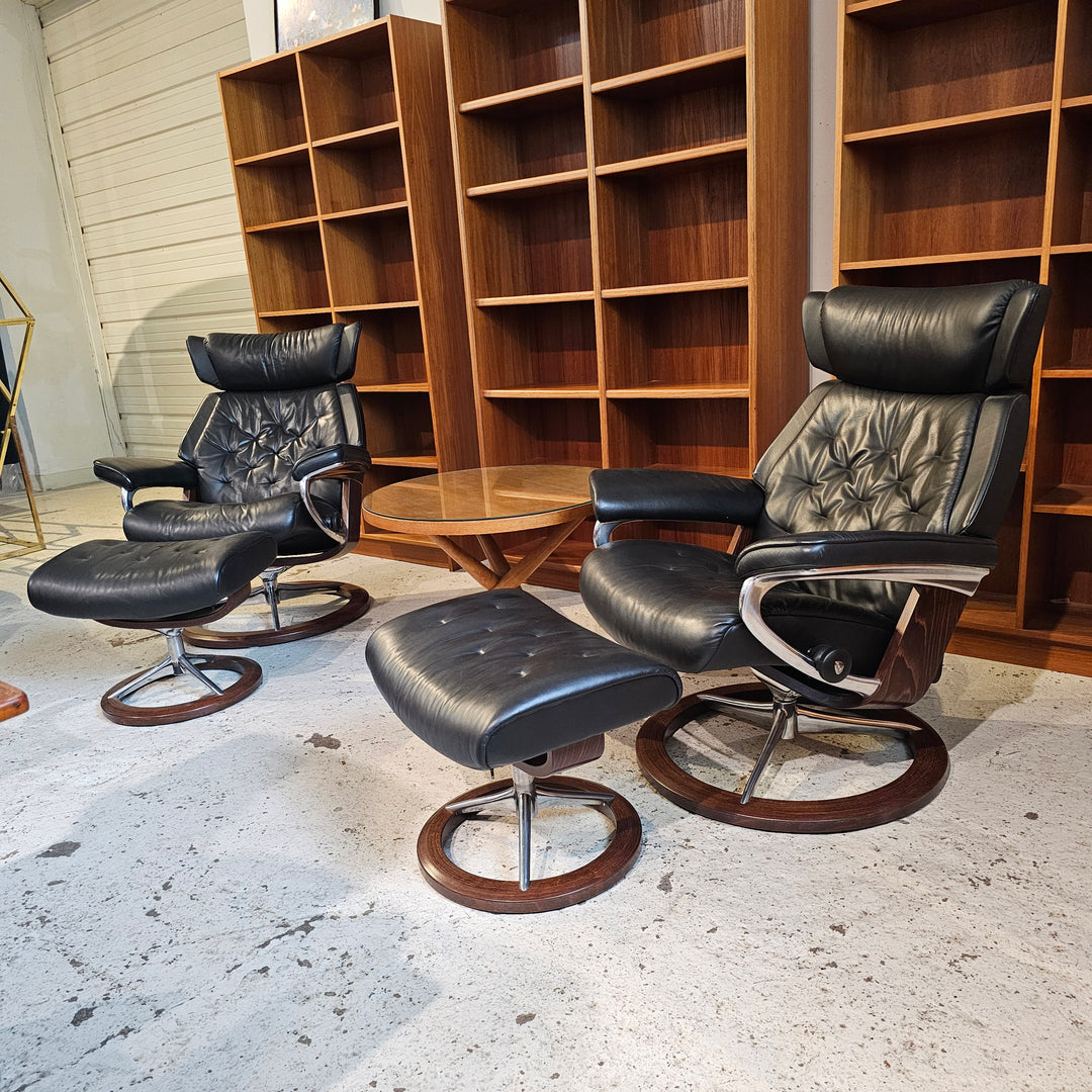 Ekorness Skyline Stressless Lounge Chair & Ottoman