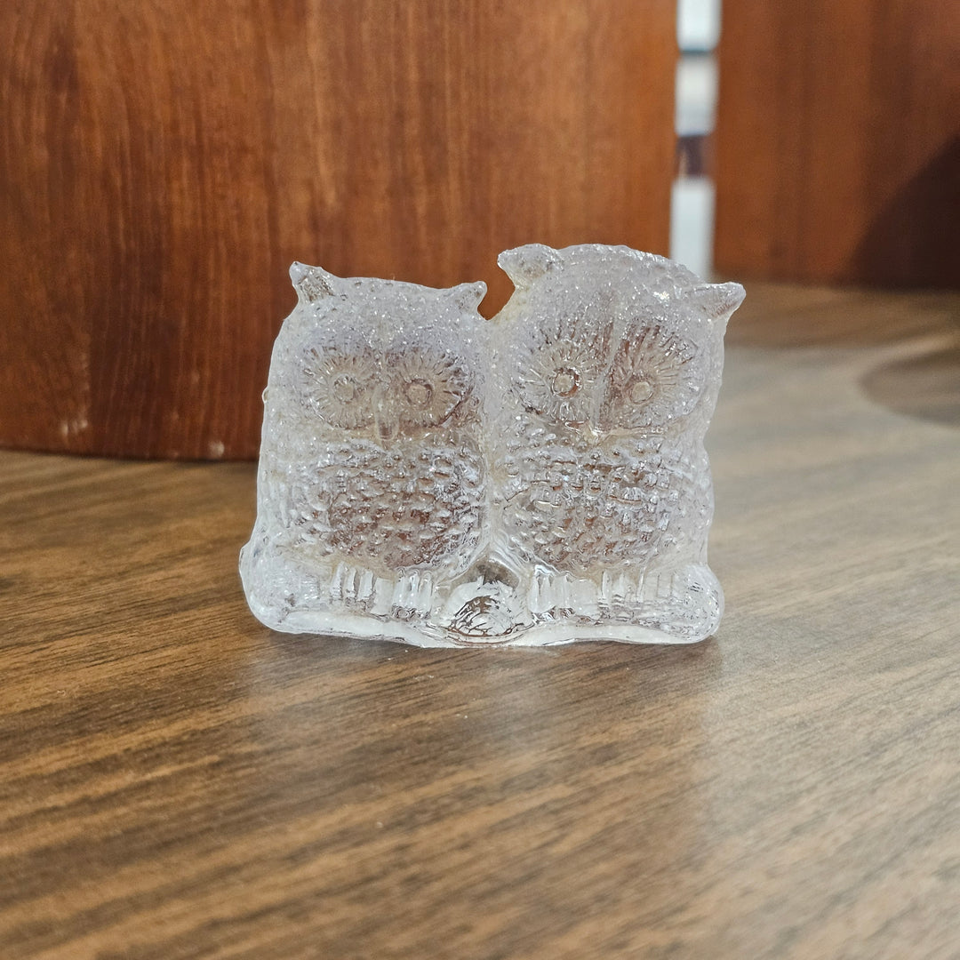 Miniature Glass Owls Figurine