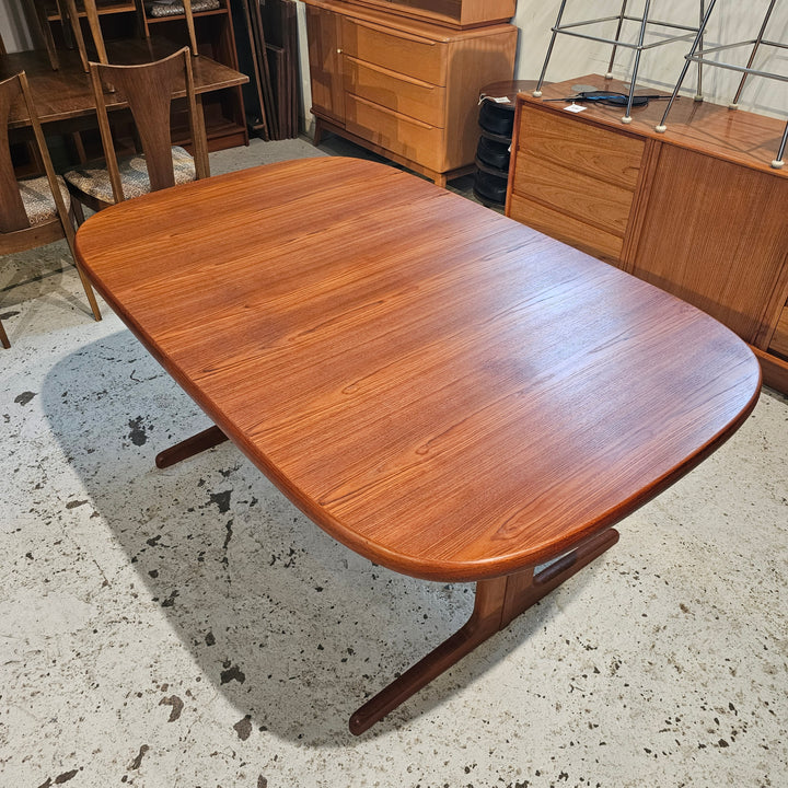 Danish Teak Oval Dining Table
