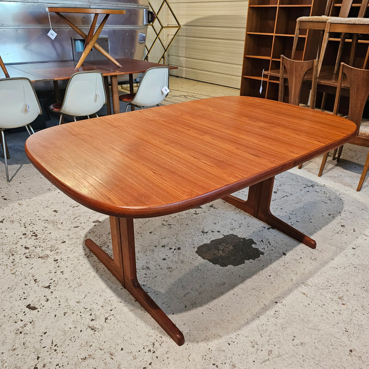 Danish Teak Oval Dining Table