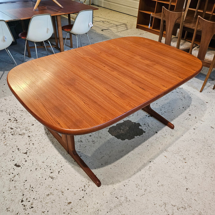 Danish Teak Oval Dining Table