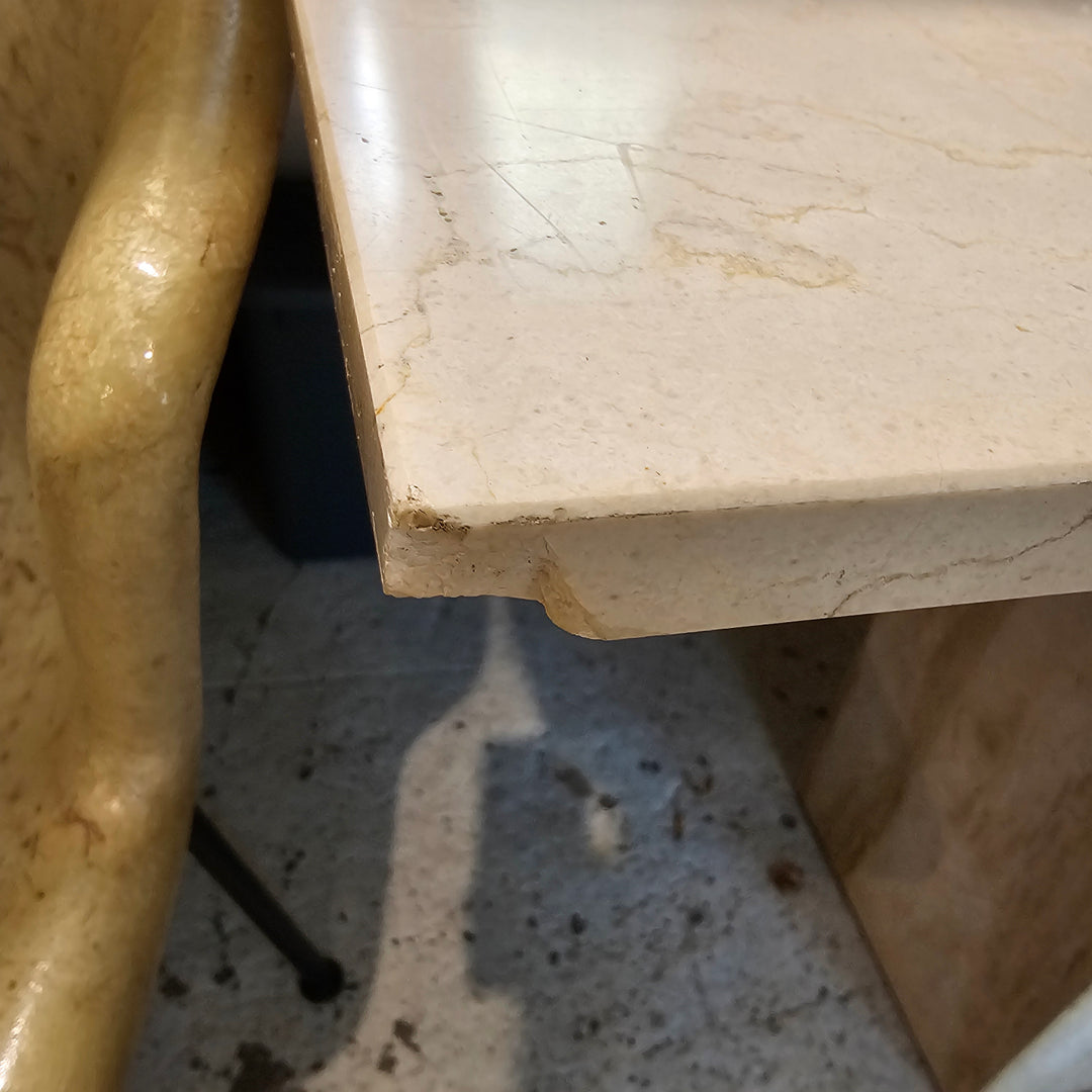 Travertine Console Table