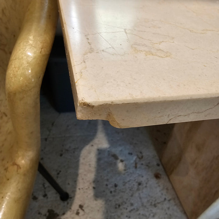 Travertine Console Table