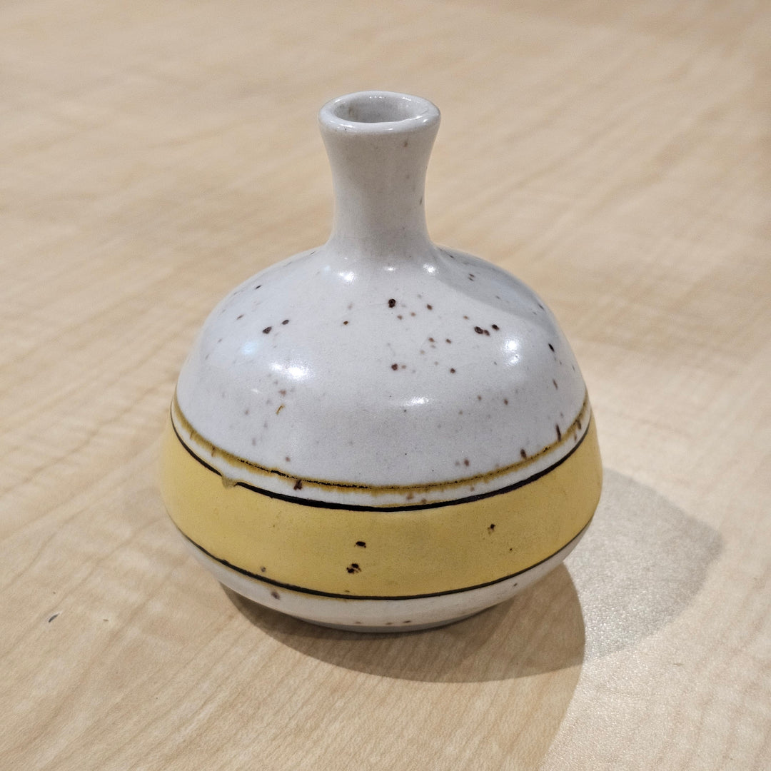 Small Yellow Striped Bud Vase