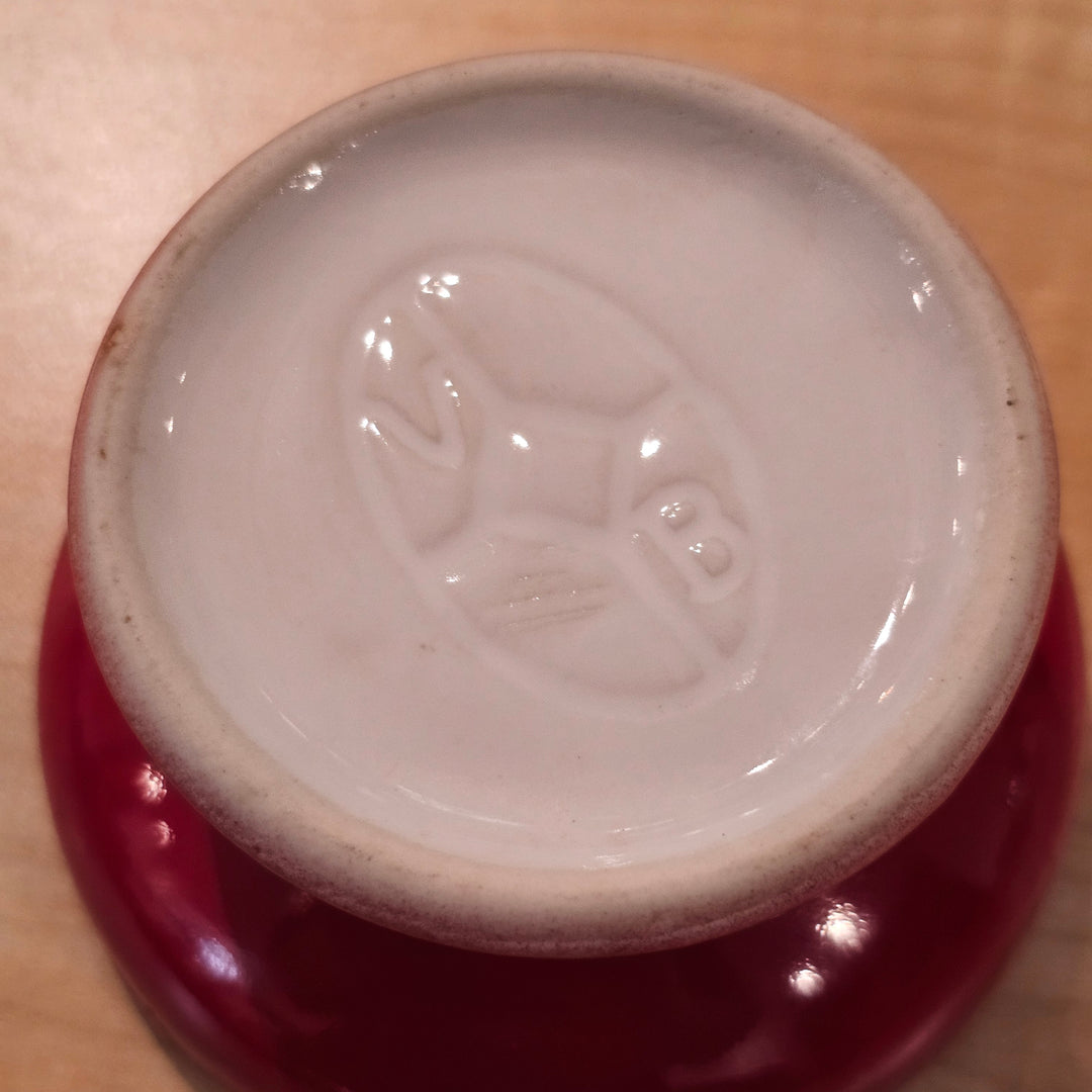 Small Red Dish / Candle Holder