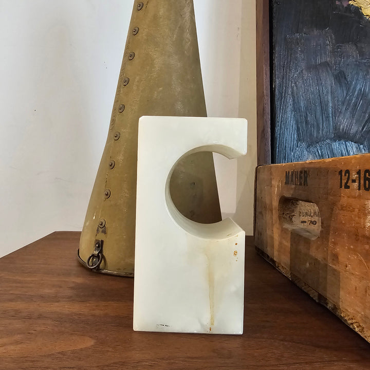 Single Italian Alabaster Bookend / Sculpture