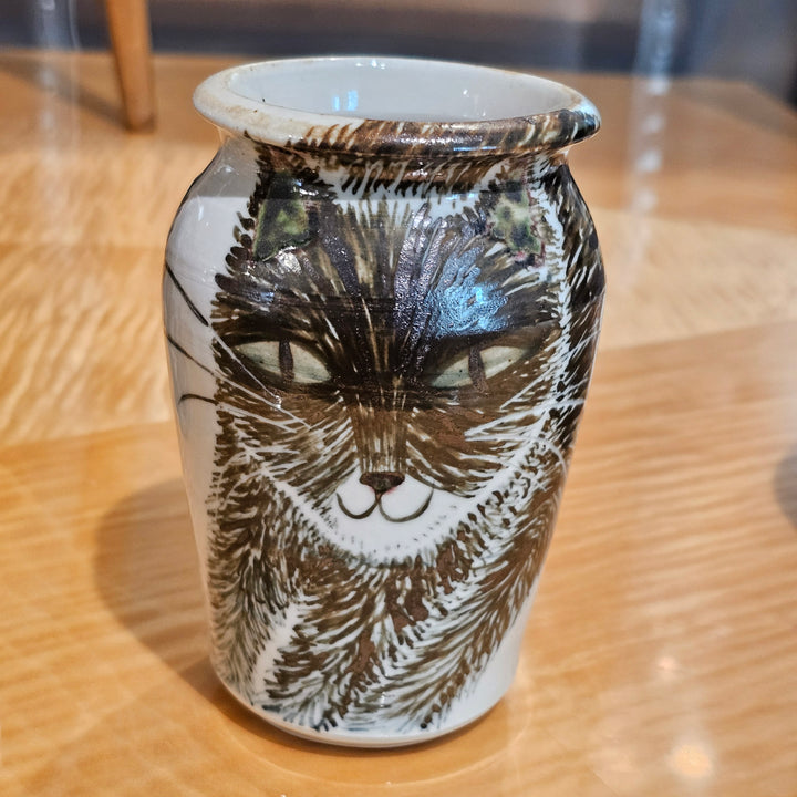 Studio Pottery Cat Vase