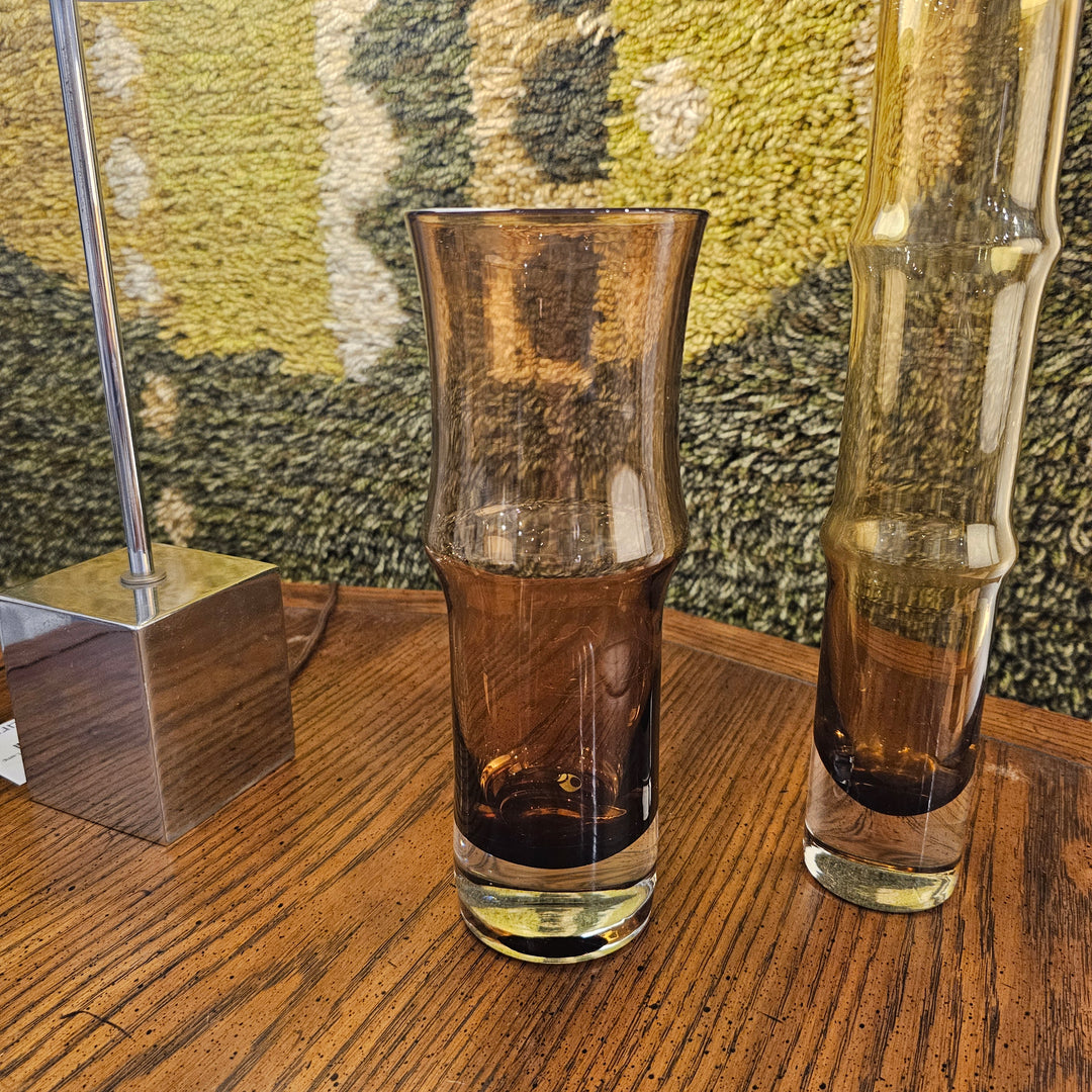 Amber Vase by Bo Borgström for Aseda, Sweden (short)