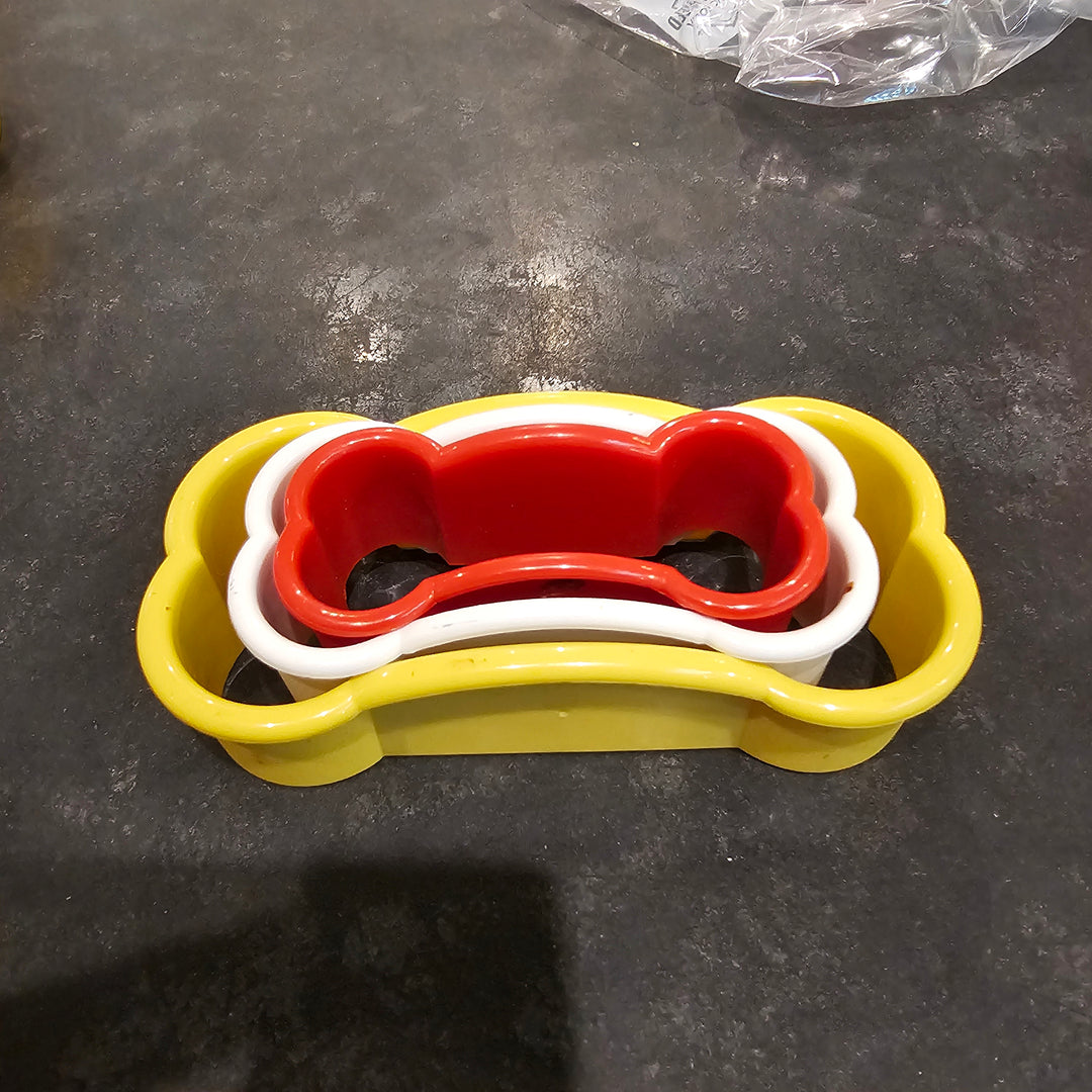 Plastic Dog Bone Cookie Cutter Set