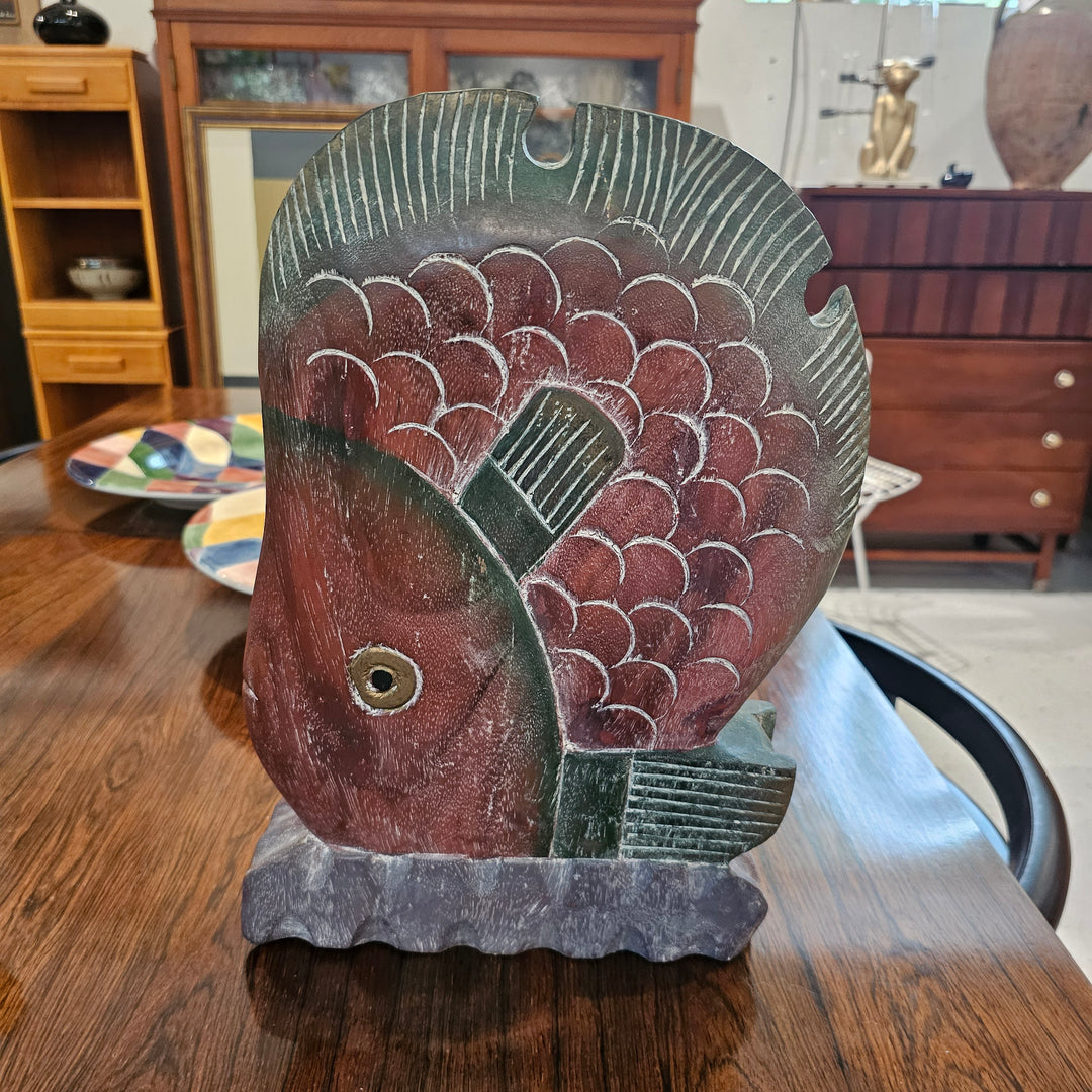 Wood Fish Sculpture