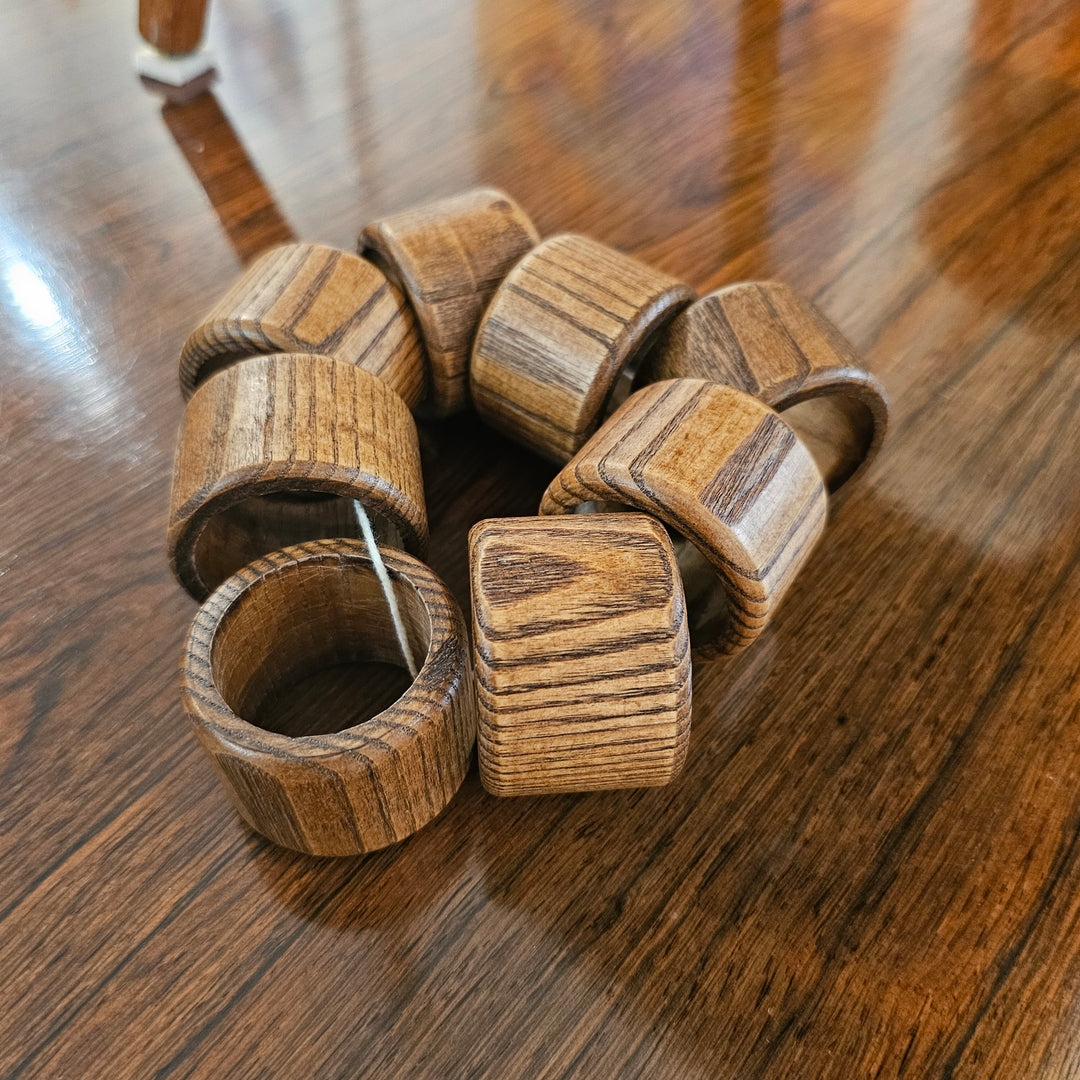 (8) Wood Napkin Rings