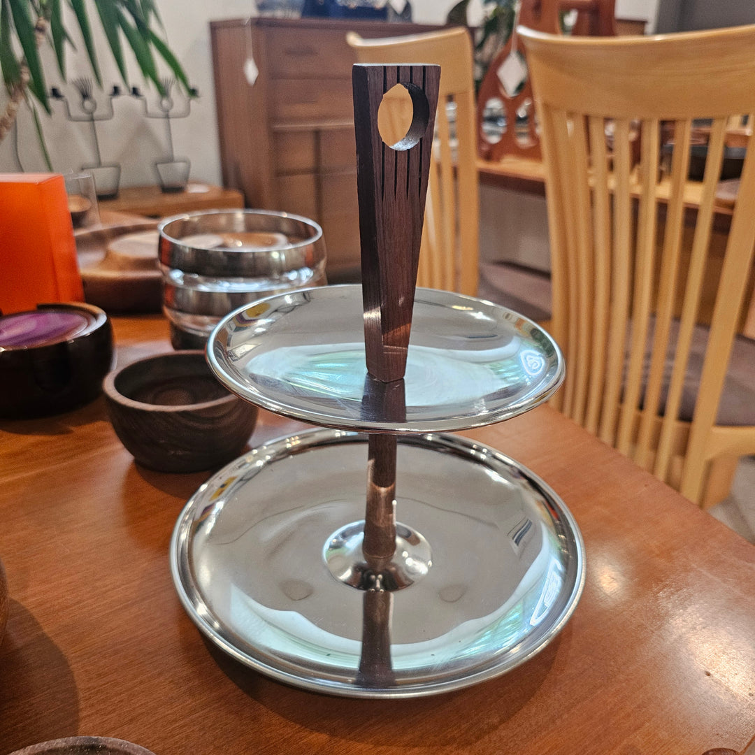 Two Tiered Kromex Serving Tray