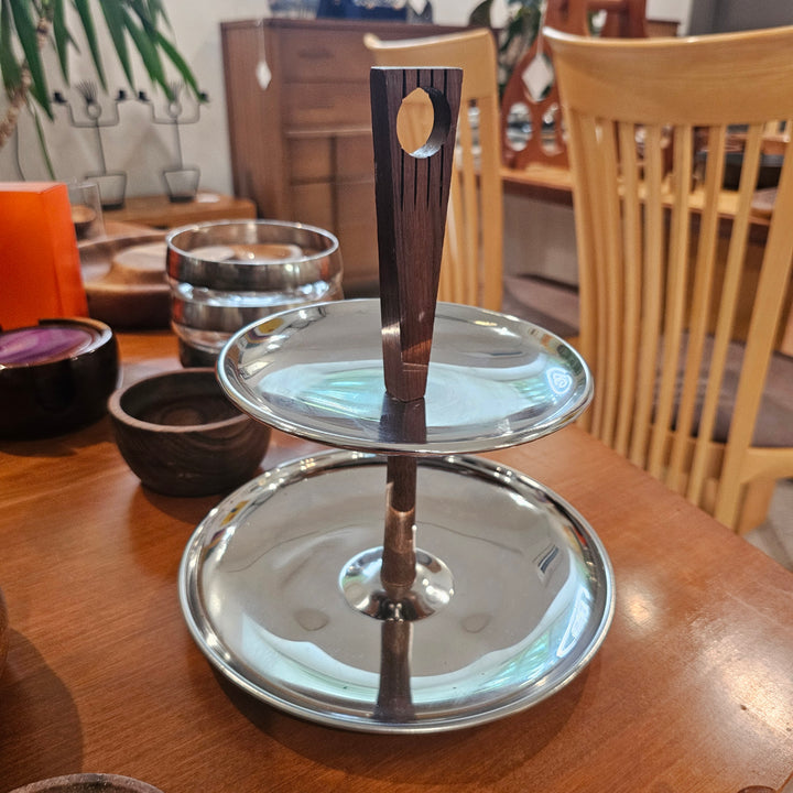 Two Tiered Kromex Serving Tray