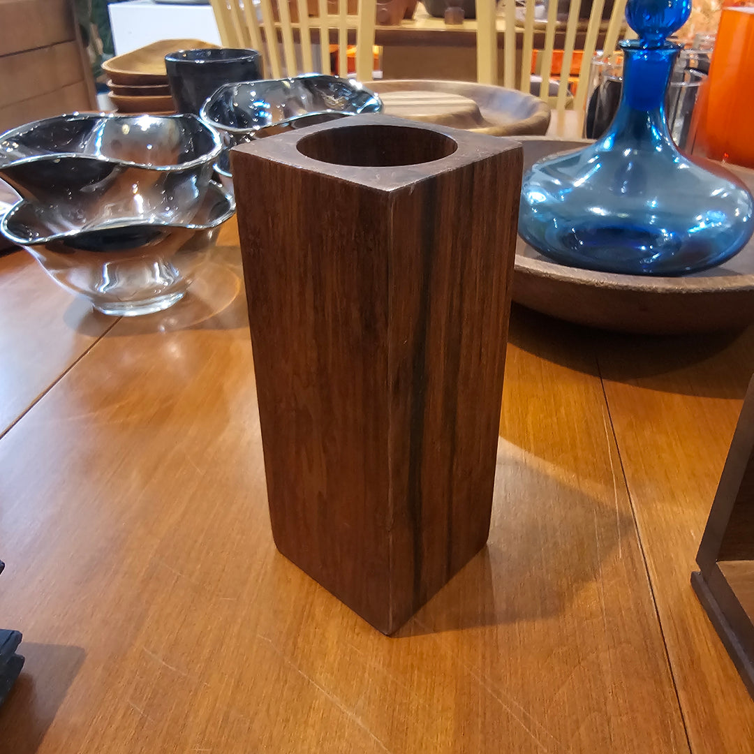 Heavy Wood Candle Holder