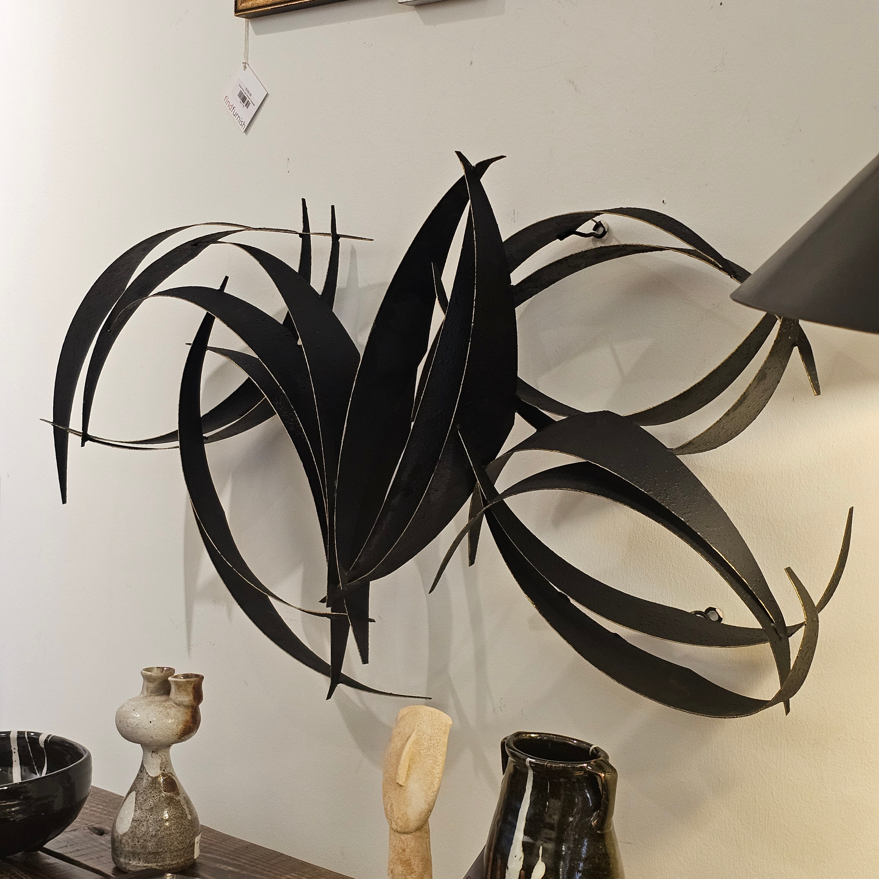 Curtis Jere 'Flight' Black Metal Wall Sculpture – findfurnish