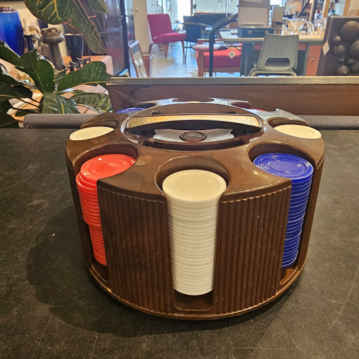 Vintage Poker Chip / Card Caddy