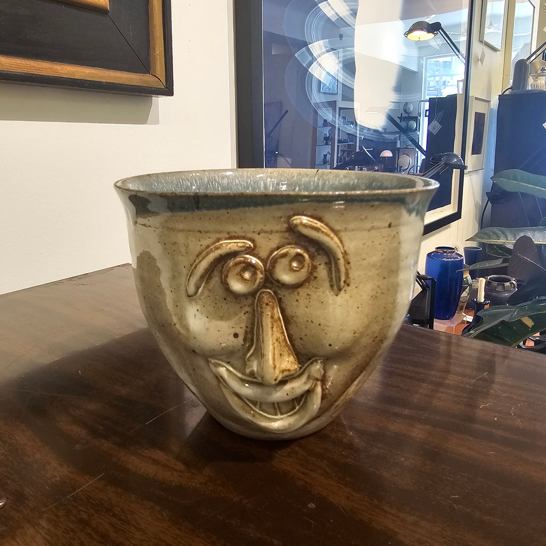 Studio Art Pottery Face Planter