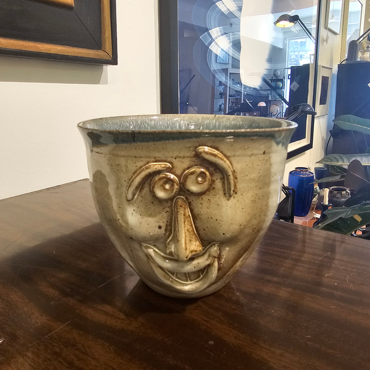 Studio Art Pottery Face Planter