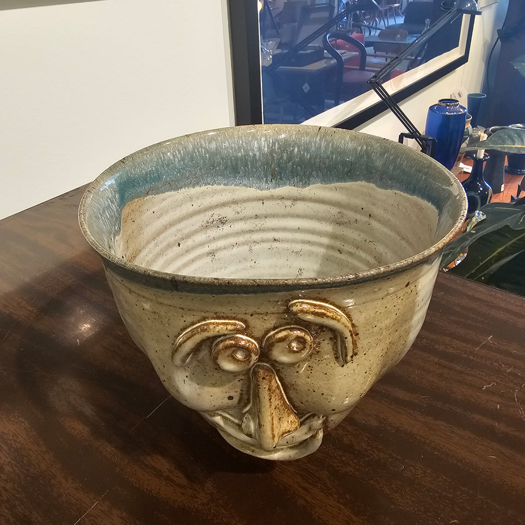 Studio Art Pottery Face Planter