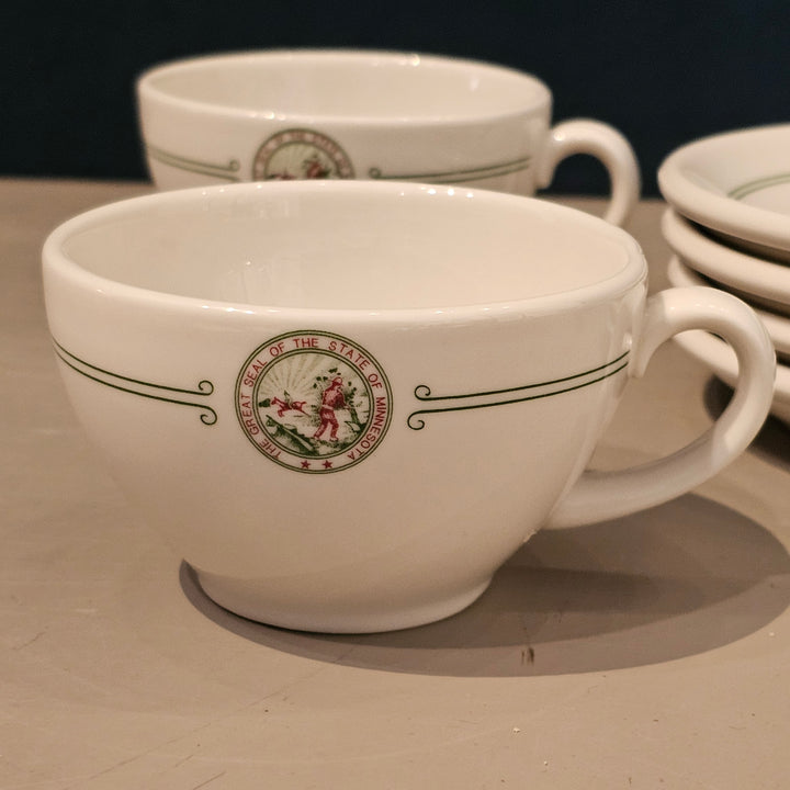 (4) Lady Slipper MN Tea Cups & Saucers