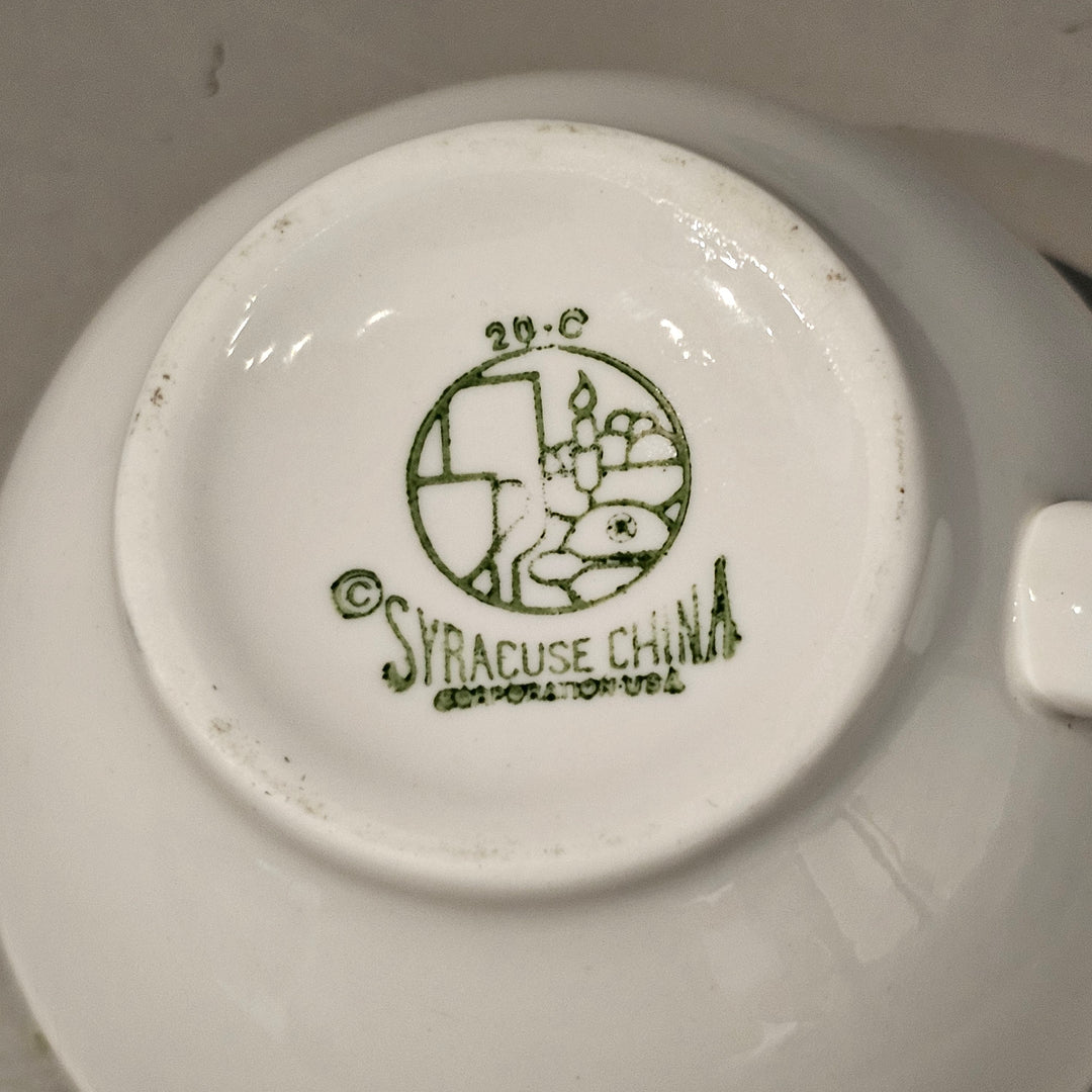 (4) Lady Slipper MN Tea Cups & Saucers