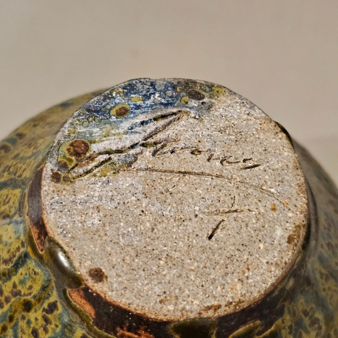 Vintage Signed Pottery Bud Vase