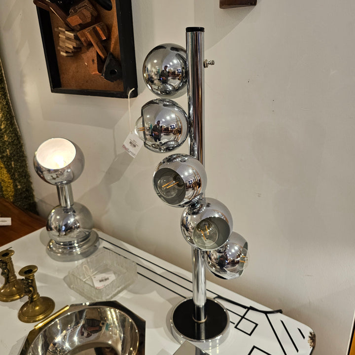 Vintage Chrome Molecule Table Lamp