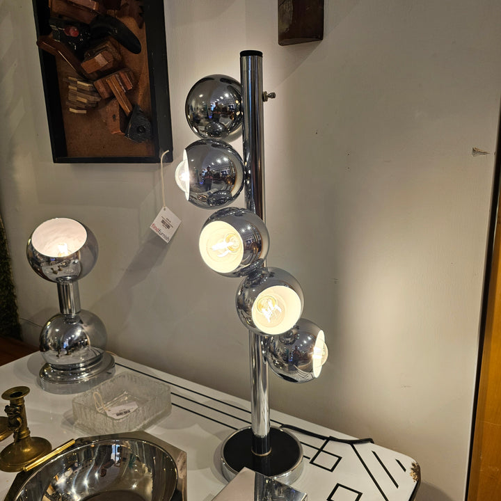 Vintage Chrome Molecule Table Lamp