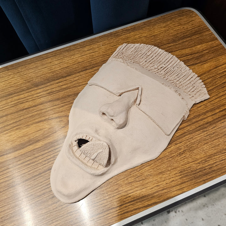 Clay 'Rad Guy' Face Sculpture