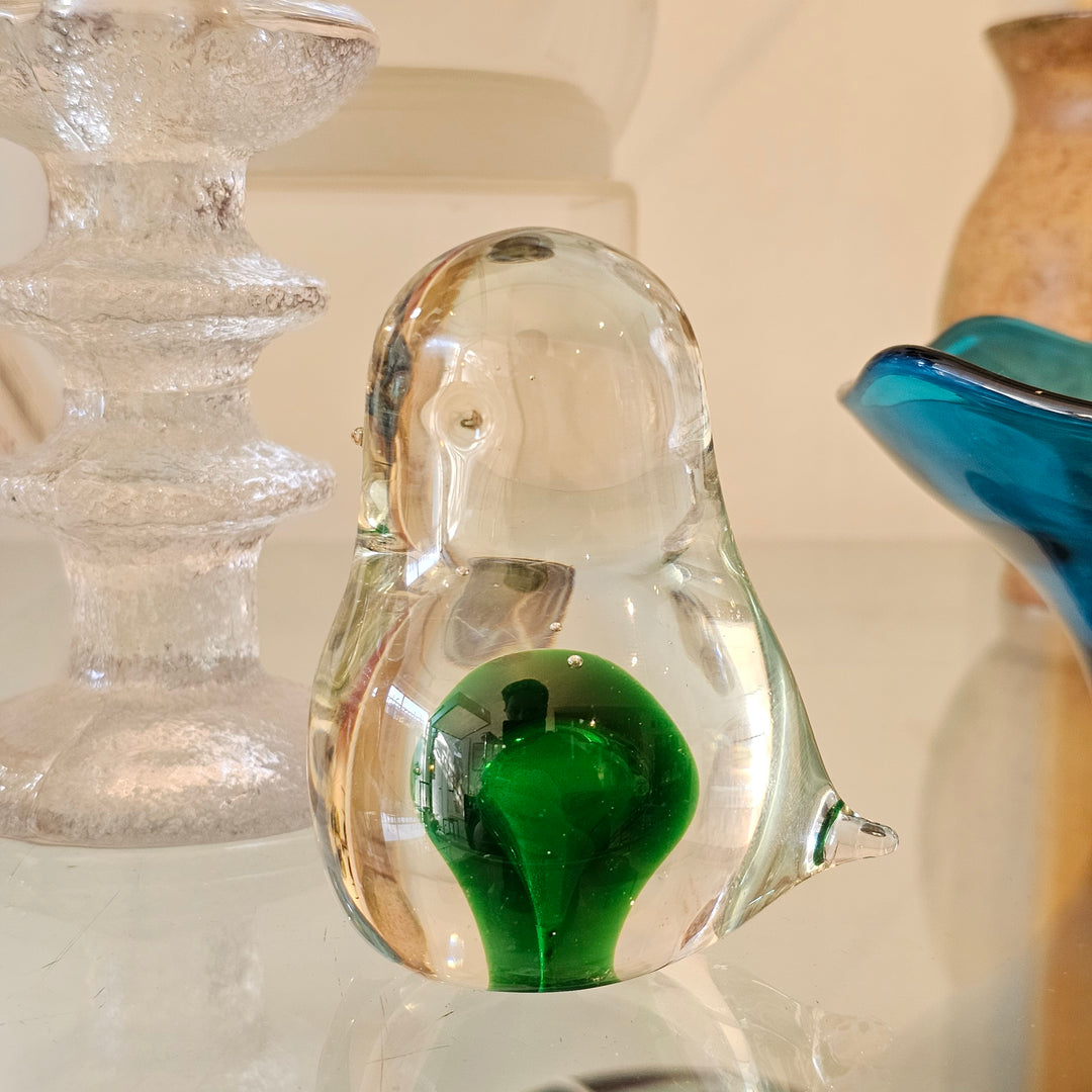 Swedish Art Glass Bird Paperweight