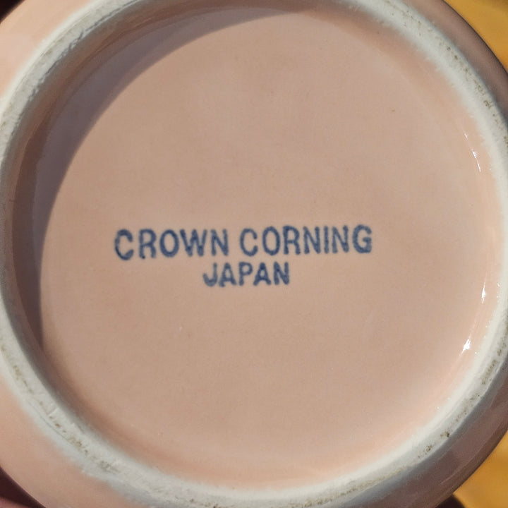 Pink Crown Corning Cream & Sugar Set