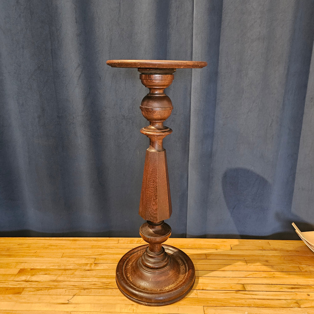Antique Oak Plant Stand