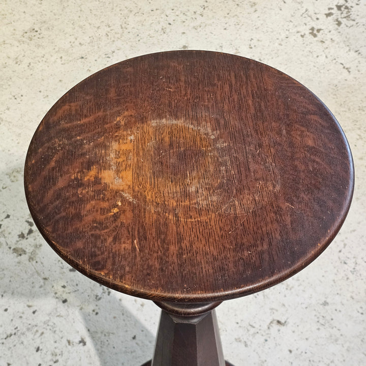 Antique Oak Plant Stand