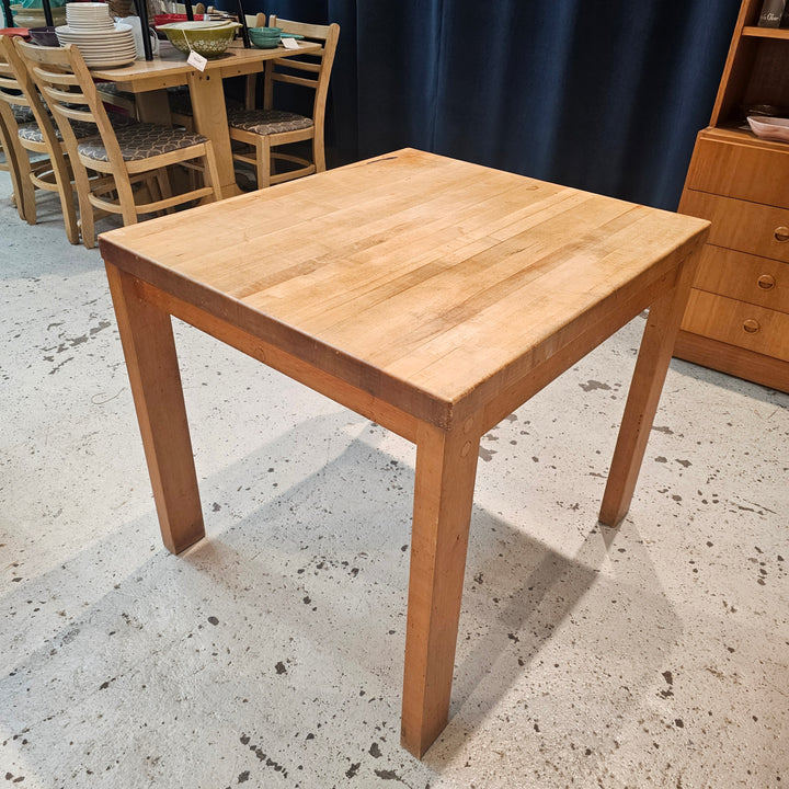 Square Butcher Block Dining Table