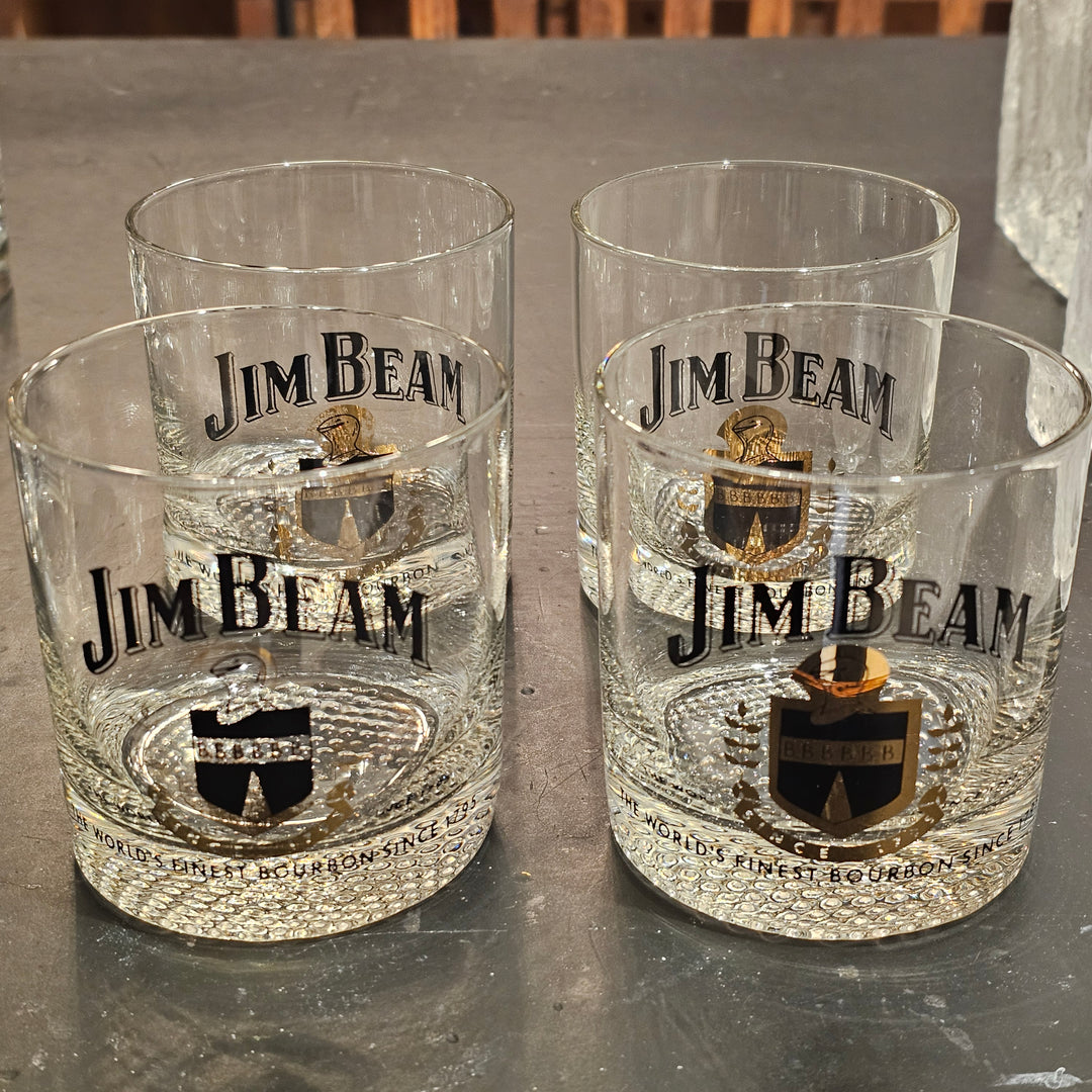 (4) Jim Beam Bourbon Rocks Glasses