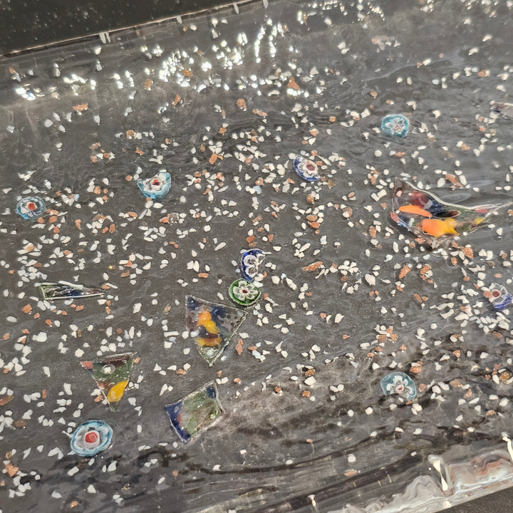 Murano Millefiori Art Glass Trinket Tray