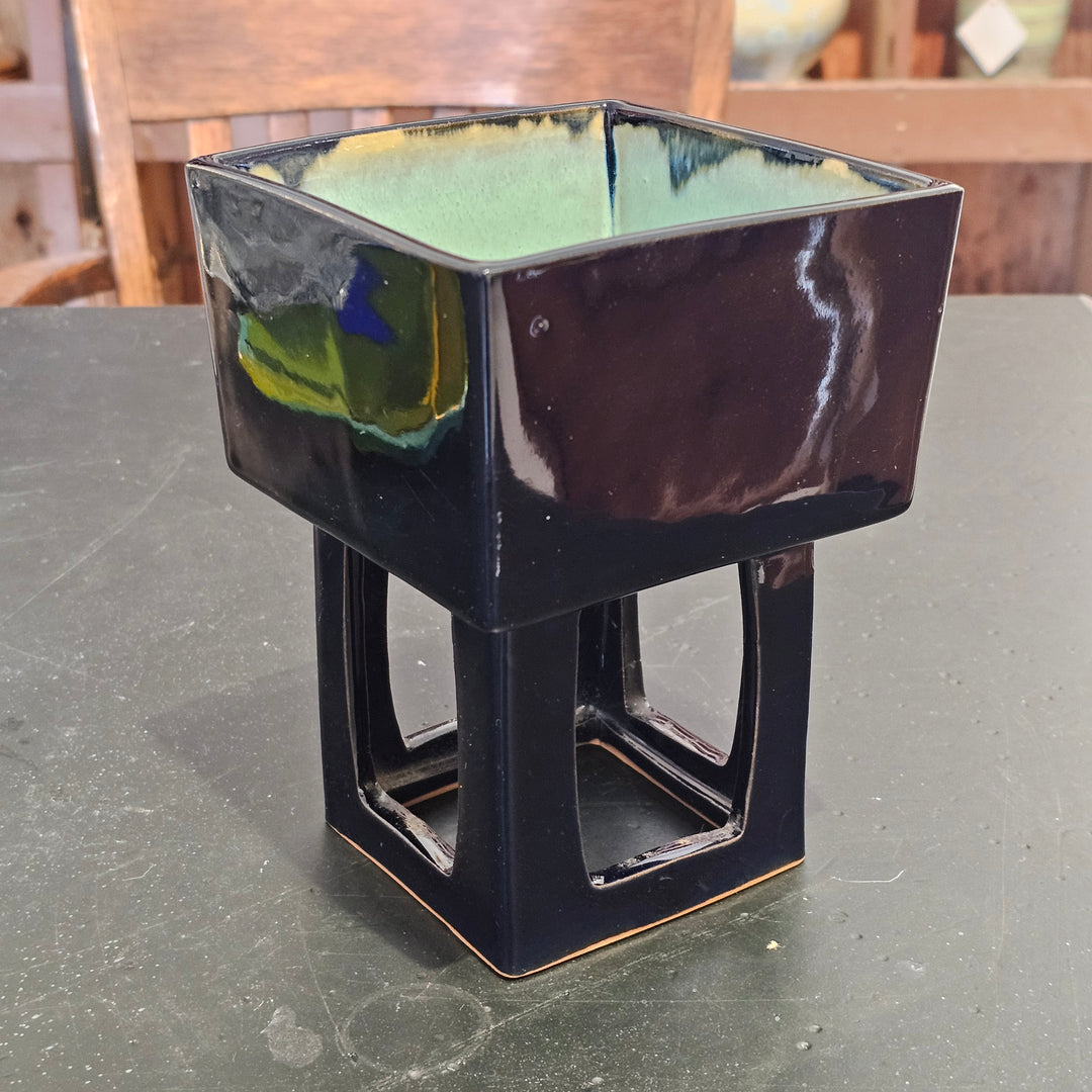 Toyo Pottery Japan Namako Glaze Ikebana Vase