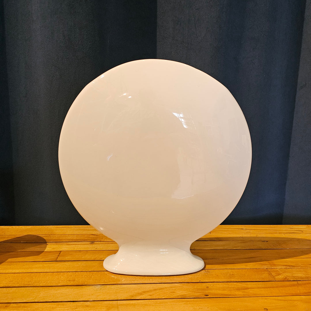 Postmodern White Circular Vase