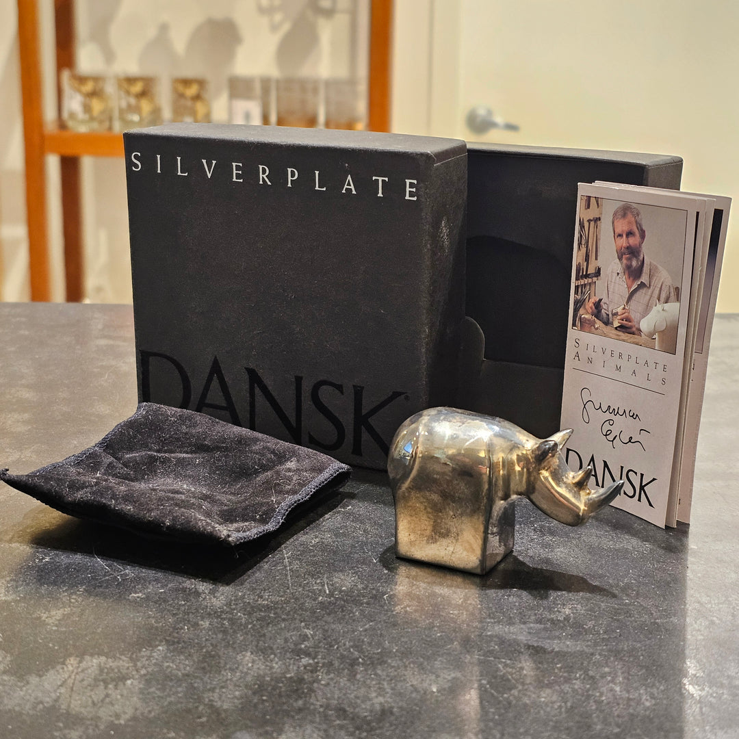 Dansk Silverplated Rhino Figurine