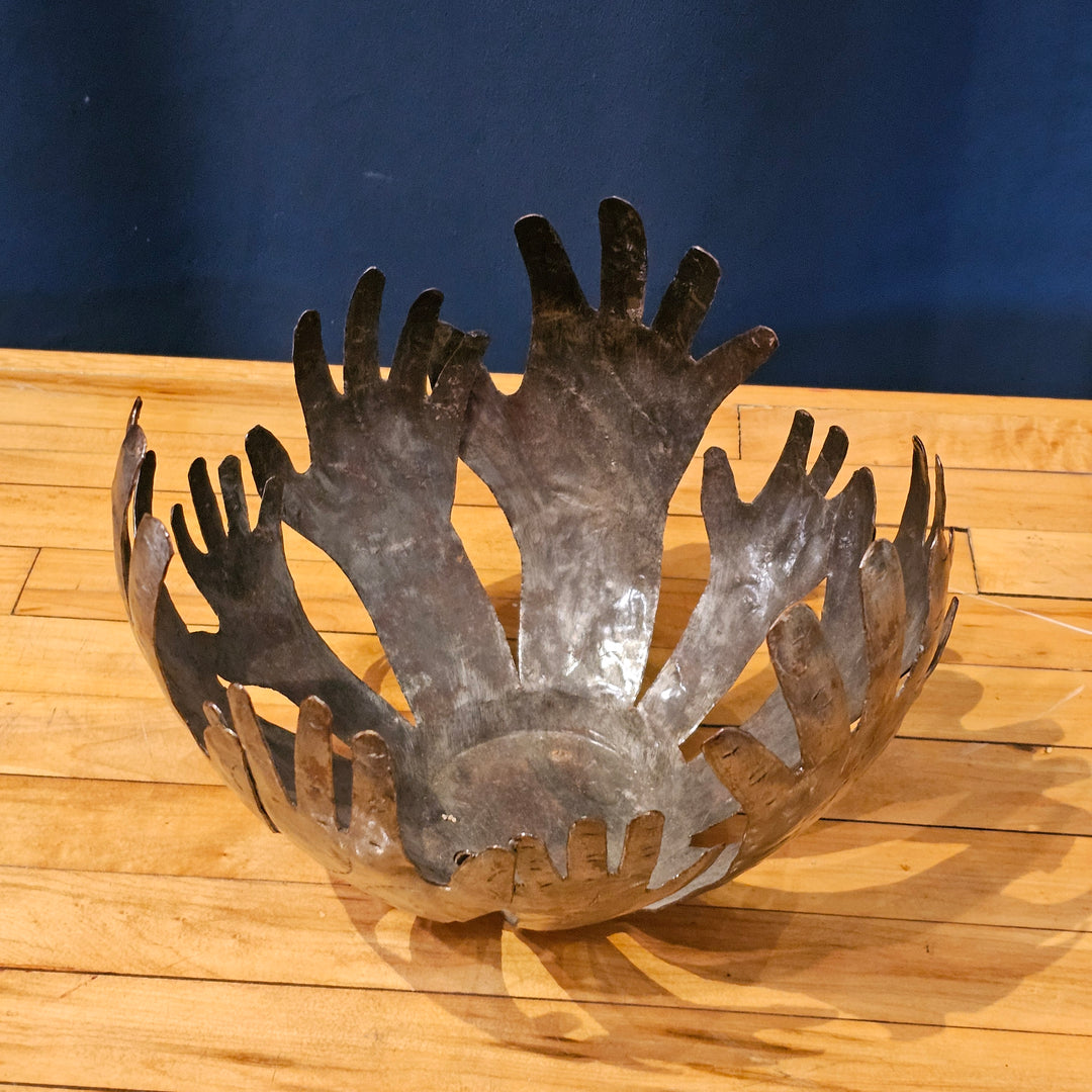 Metal 'Hands' Bowl