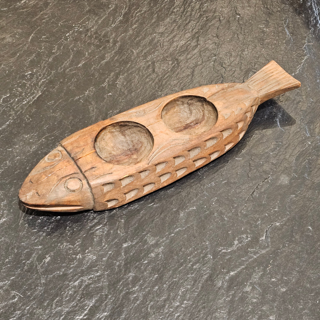 Folk Art Carved Fish Catchall