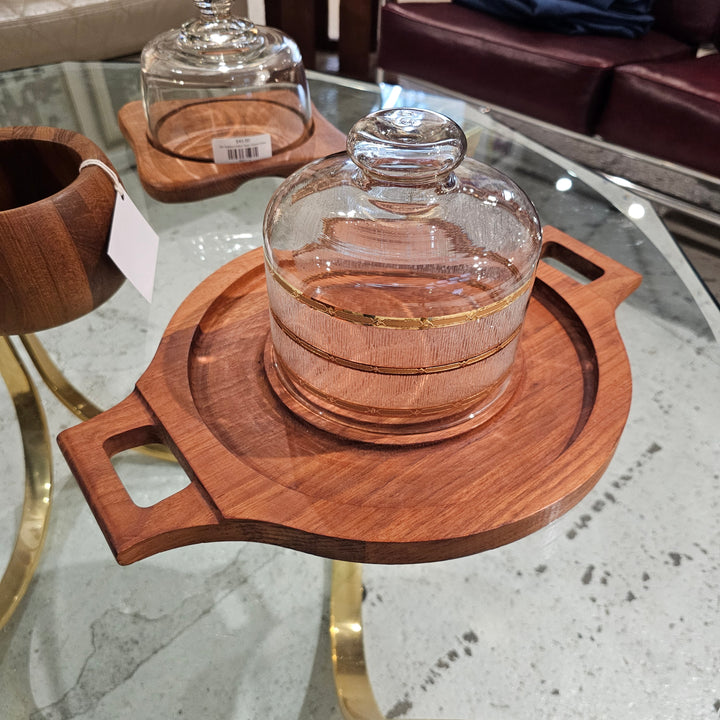 Goodwood Teak Cheese Board w/Culver Icicle Cloche